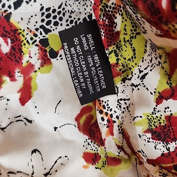 Kenna-T black leather moto ruffled leather jacket size large - Picture 9 of 11